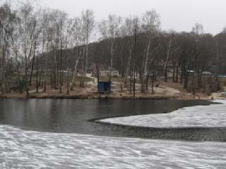 Место купания моржей в Тропарево (Москва). Образование льда (фото)